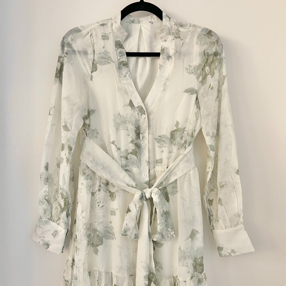 Baltic Born Lizette Maxi Dress in White Green Sage Floral Size S NWOT - Picture 5 of 10